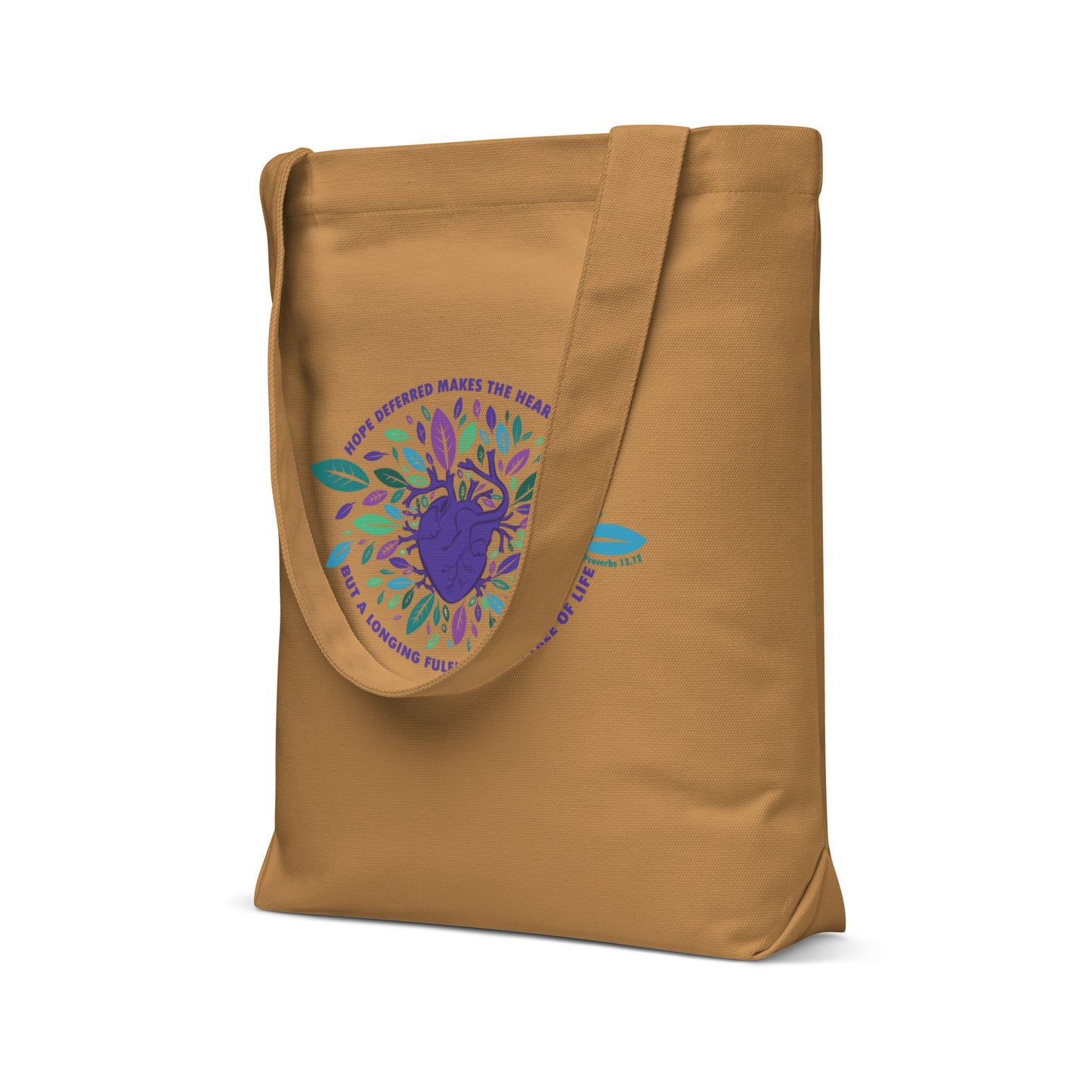 Ecofriendly Christian Cotton Tote Bag - Tree of Life - 'Tropical'