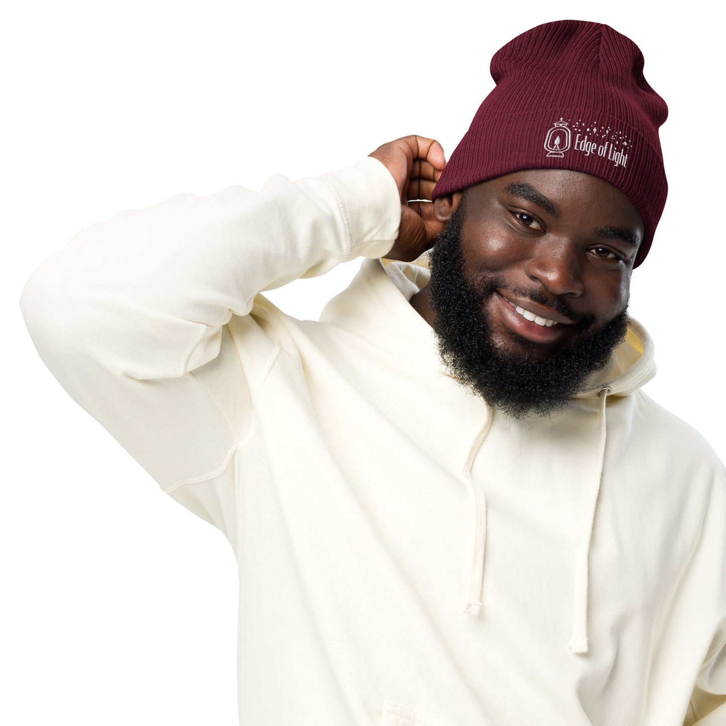 Edge of Light Organic Cotton Ribbed Beanie