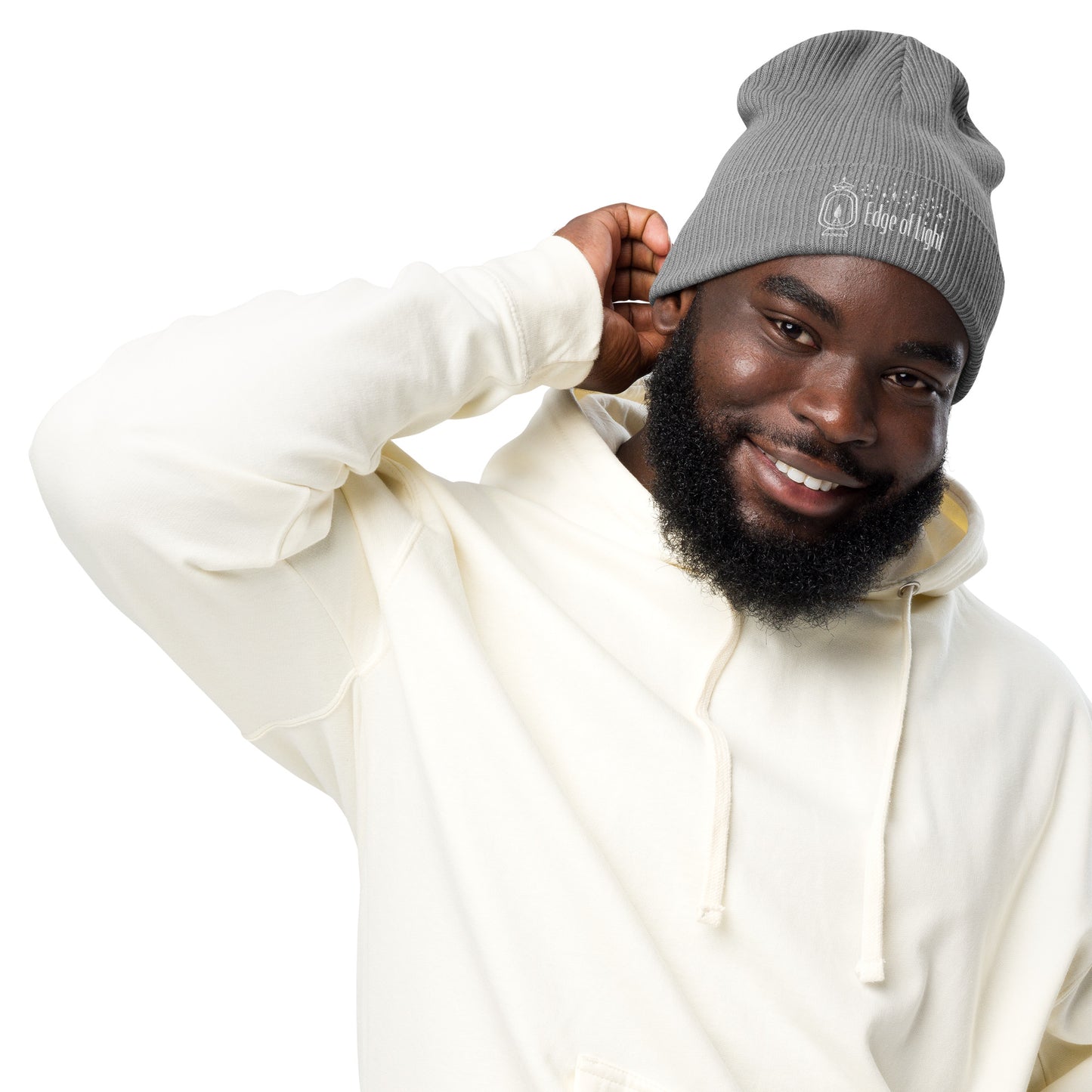 Edge of Light Organic Cotton Ribbed Beanie