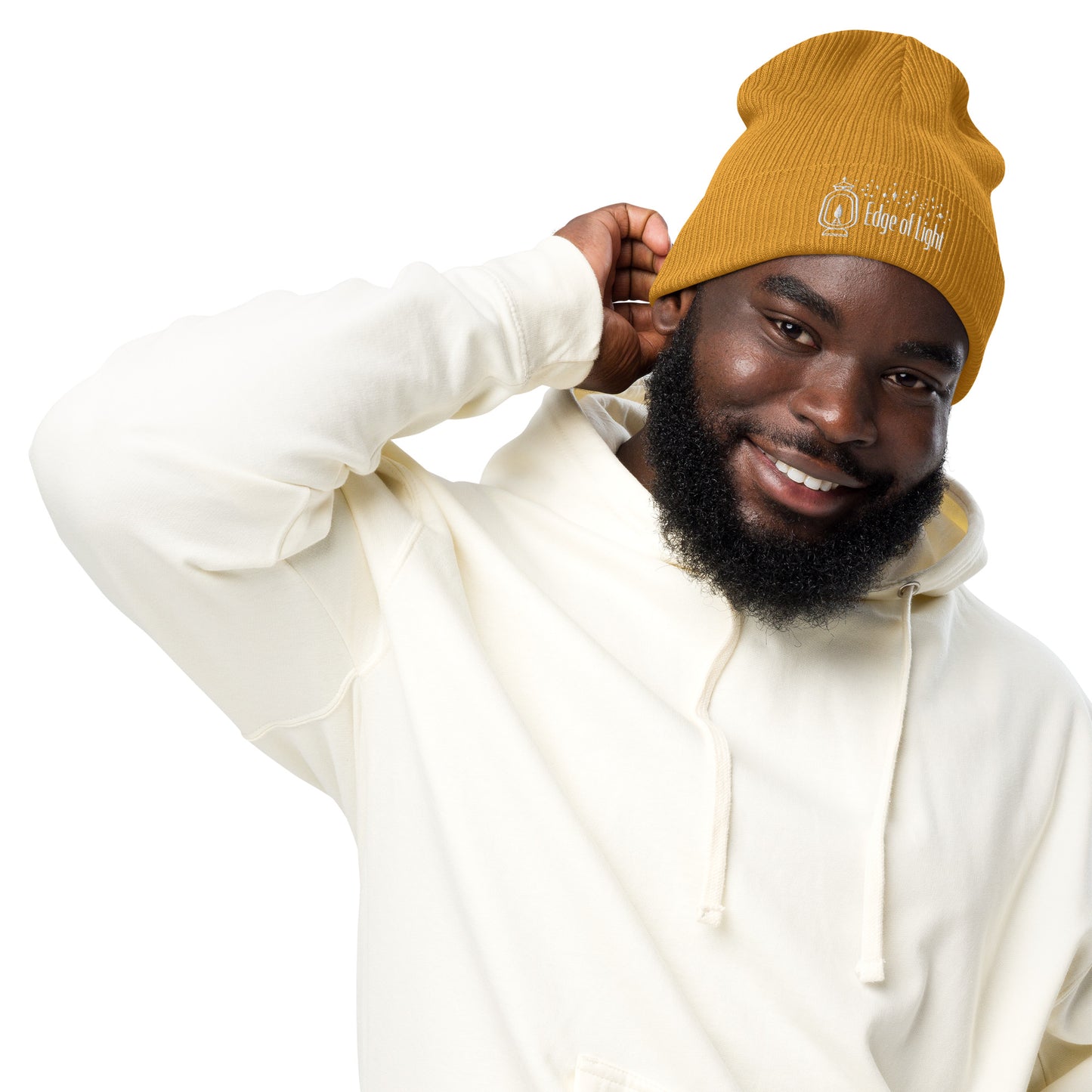 Edge of Light Organic Cotton Ribbed Beanie