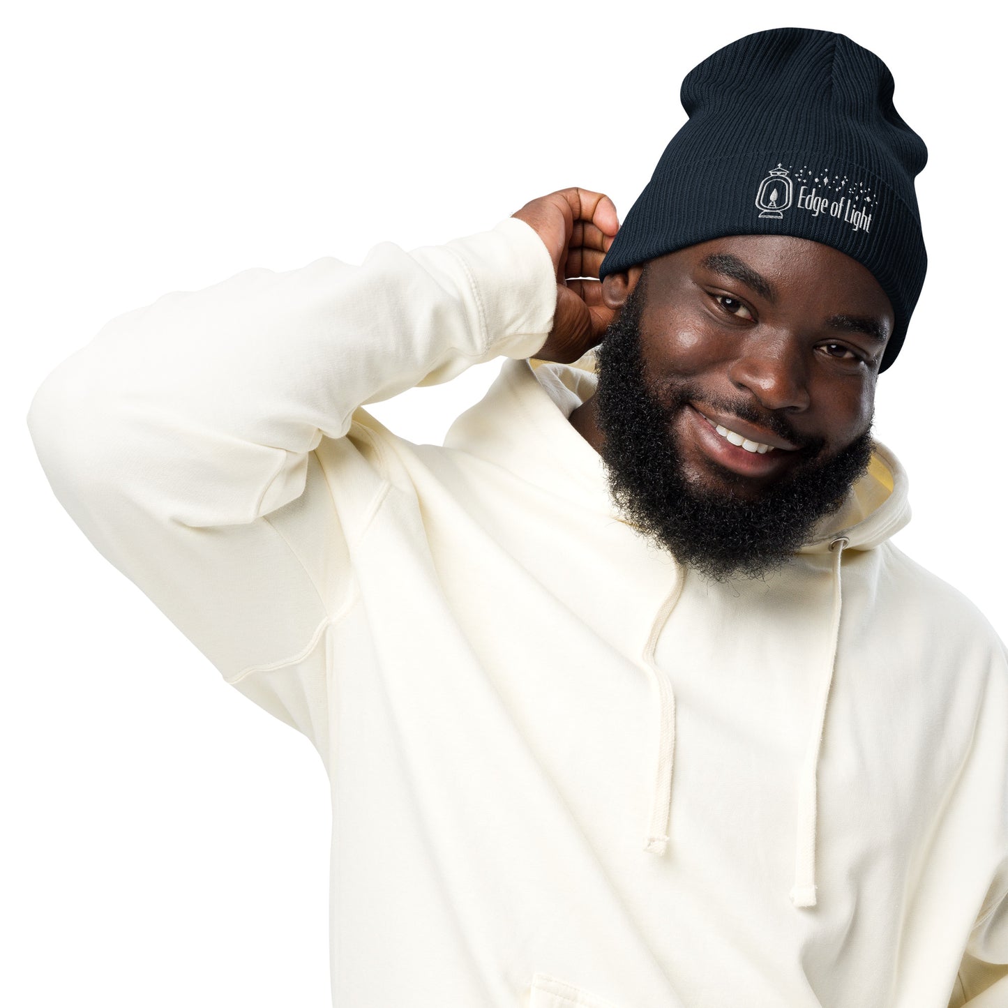Edge of Light Organic Cotton Ribbed Beanie
