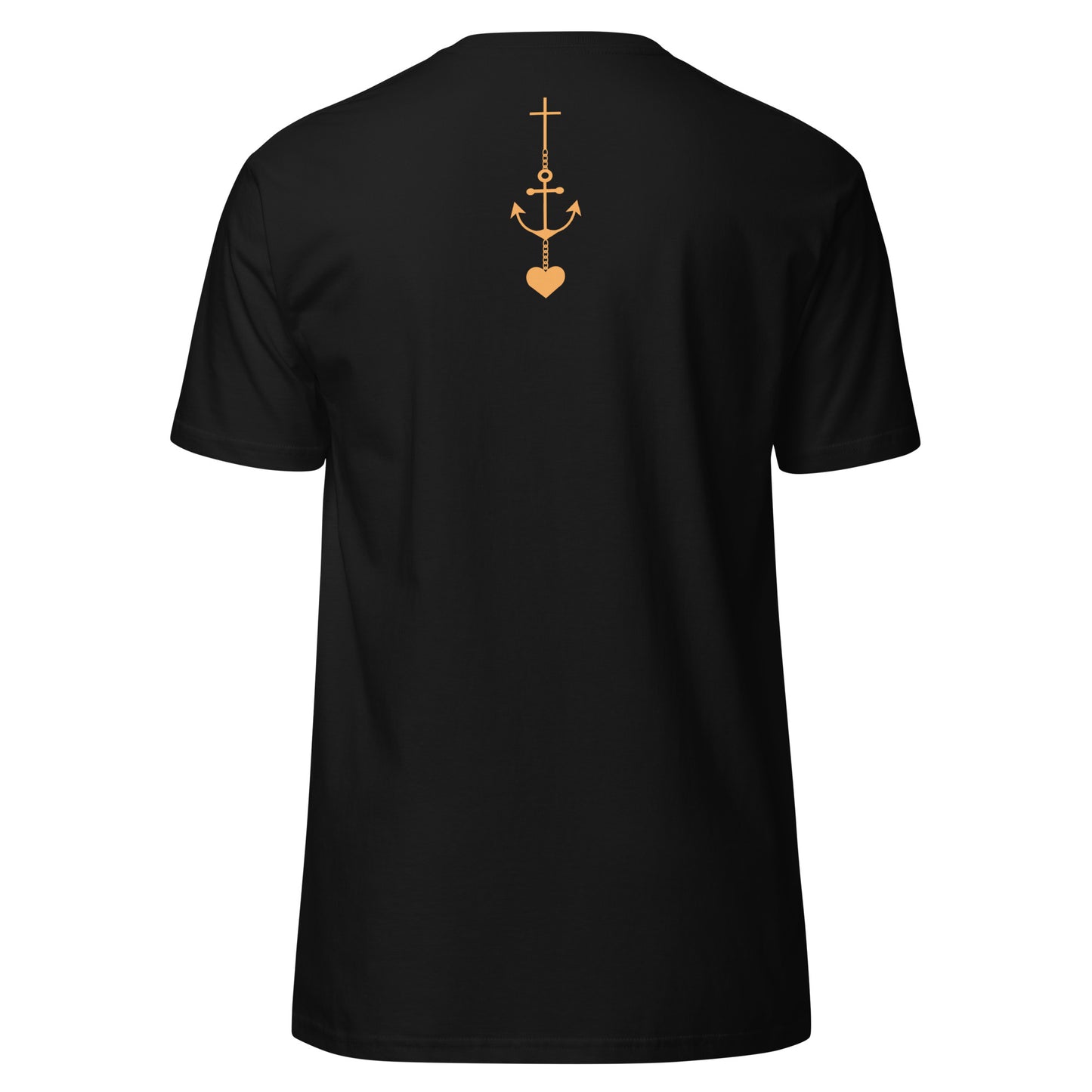 Women's Christian Organic Cotton T Shirt - Faith, Hope, Love – Gold Design