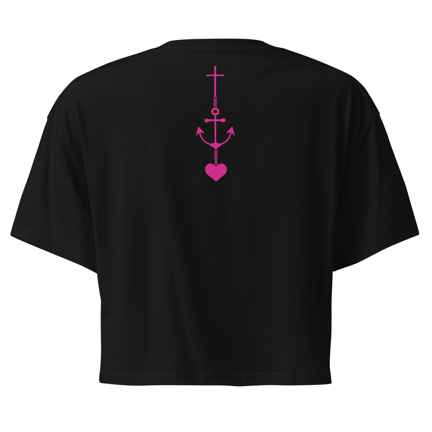 Women's Ecofriendly Christian Cropped T Shirt - Faith, Hope, Love – Magenta Design