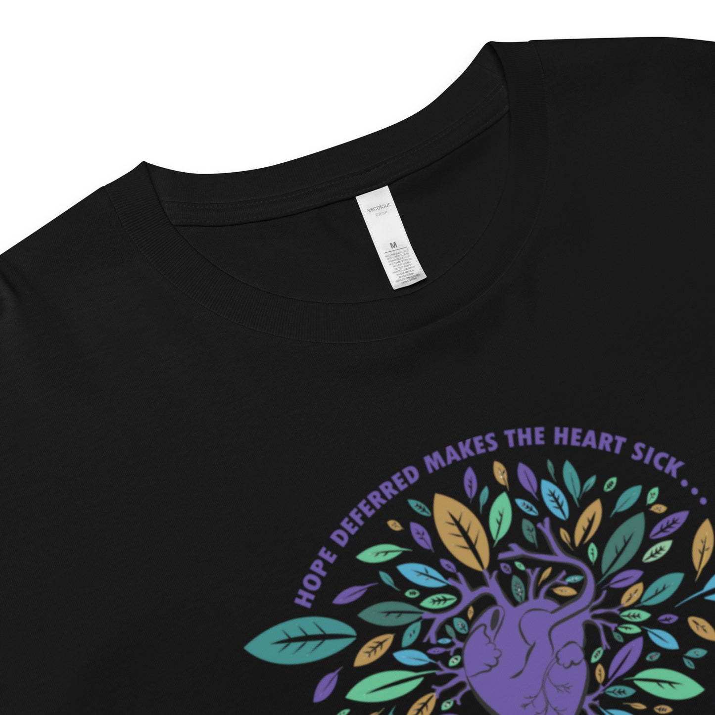 Women’s Ecofriendly Christian Crop T Shirt - Tree of Life 'Tropical'