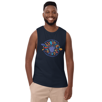 Men’s Ecofriendly Christian Drop-arm Tank - Tree of Life 'Bold'