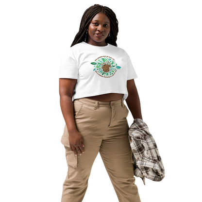Women’s Ecofriendly Christian Crop T Shirt - Tree of Life 'Vibrant'